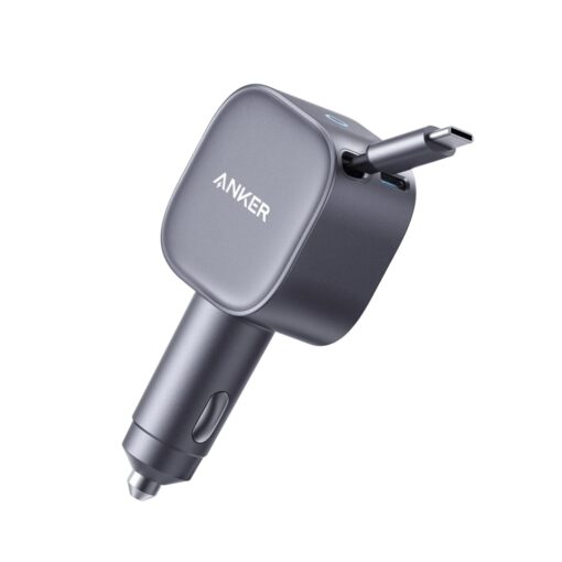 Anker USB-C Car Charger 75W Built-In Retractable Cable