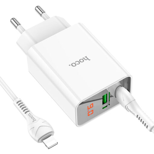 Hoco C100A PD 20W Wall Charger Lightning Cable, beirut, lebanon